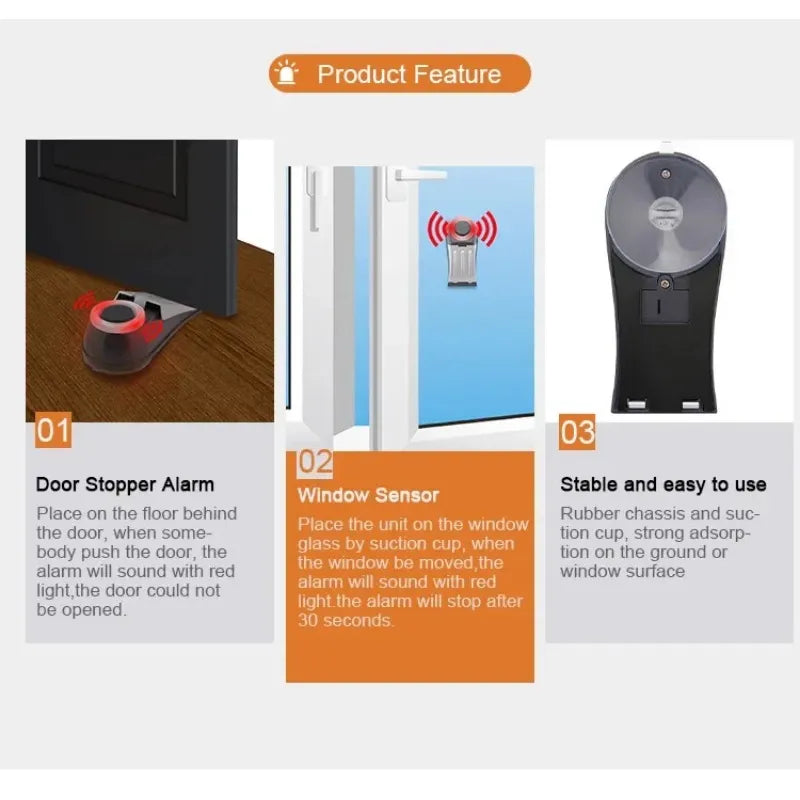 HomeTechTopia 4 in 1 Door Stopper Alarm